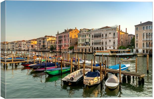 Gondolas in the morning Canvas Print by Svetlana Sewell