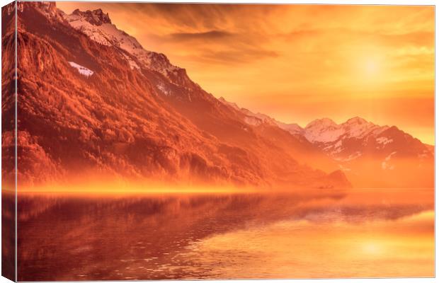 Swiss Alps Canvas Print by Svetlana Sewell