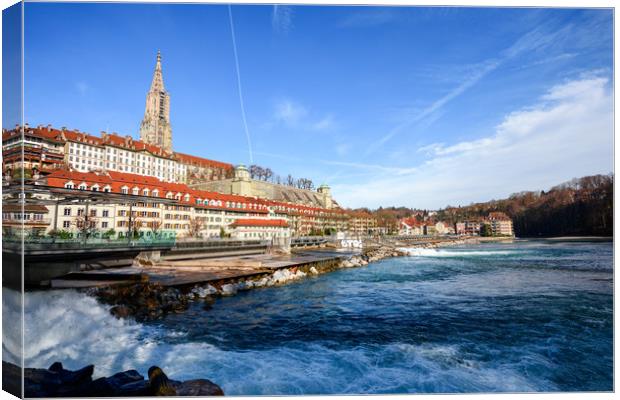 Bern and River Aare Canvas Print by Svetlana Sewell