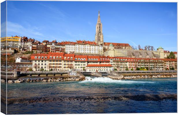 Bern and River Aare Canvas Print by Svetlana Sewell