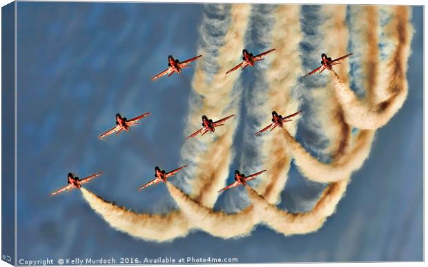 Red Arrows 8 Canvas Print by Kelly Murdoch