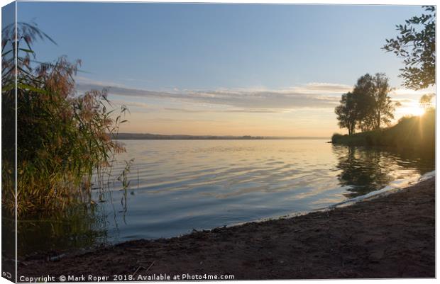 Votkinsk lake at sunset Canvas Print by Mark Roper