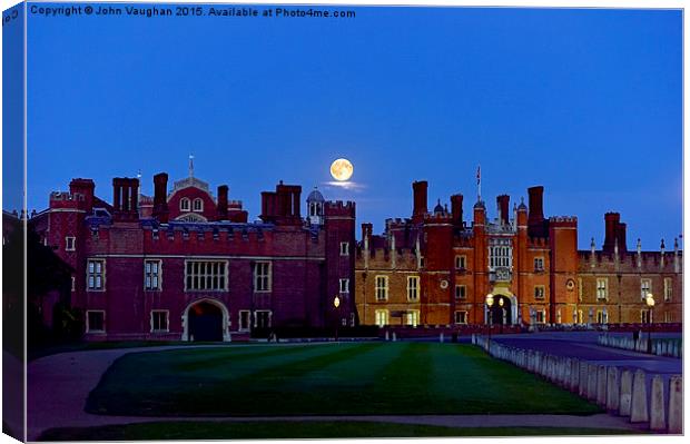  Once in a Blue Moon at Hampton Court Palace Canvas Print by John Vaughan