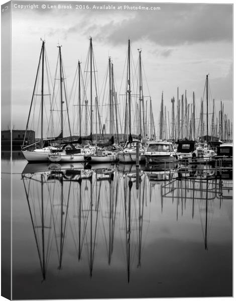 Shoreham Yacht Club Canvas Print by Len Brook