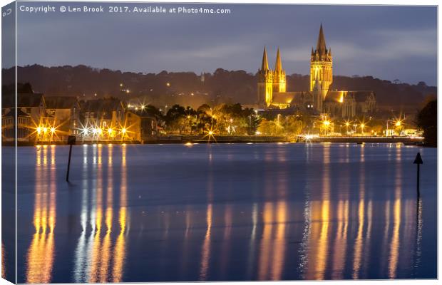 Truro Cathedral  Canvas Print by Len Brook