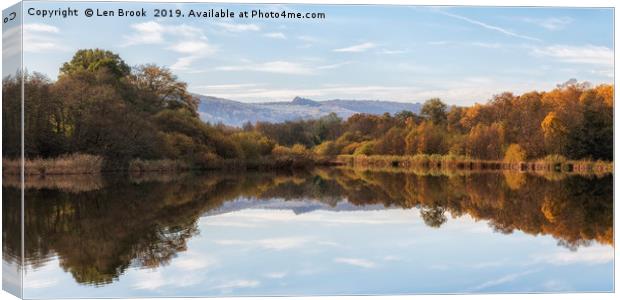 Burton Mill Pond Canvas Print by Len Brook