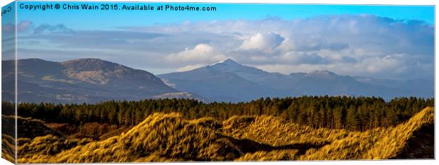  Snowdonia from Harlech Dunes Canvas Print by Black Key Photography