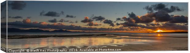 Sunset Llanddwyn Bay, Anglesey Canvas Print by Black Key Photography