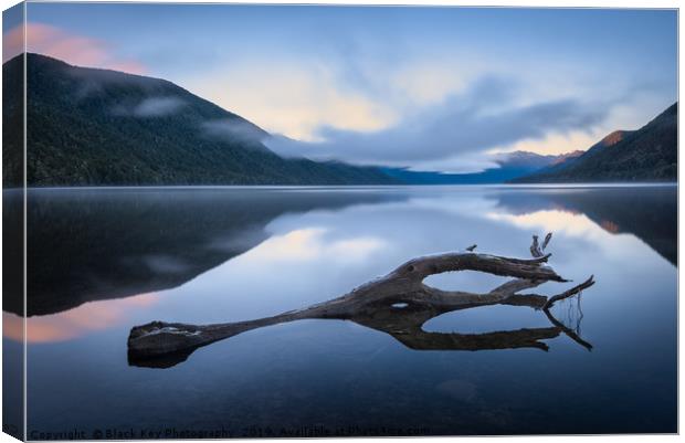 Sunrise at Lake Rotoroa, New Zealand Canvas Print by Black Key Photography