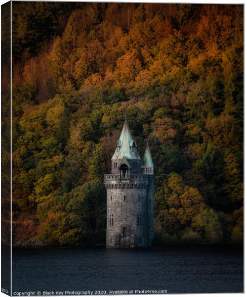 Lake Vyrnwy Tower Canvas Print by Black Key Photography