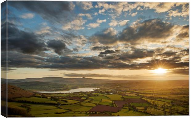 Llangorse Lake Canvas Print by Sandra Kepkowska