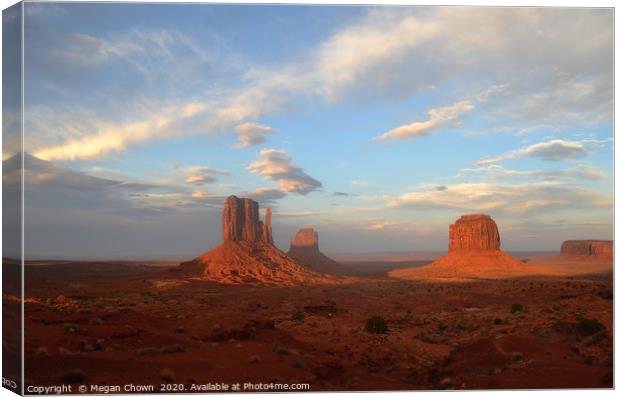 Monument Valley Dusk Canvas Print by Megan Chown