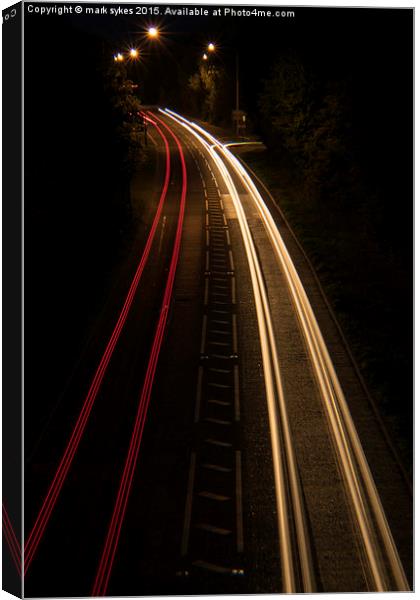 White Line Highway  Canvas Print by mark sykes