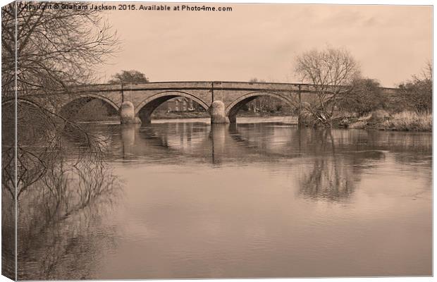 Swarkstone Bridge Derbyshire  Canvas Print by Graham Jackson