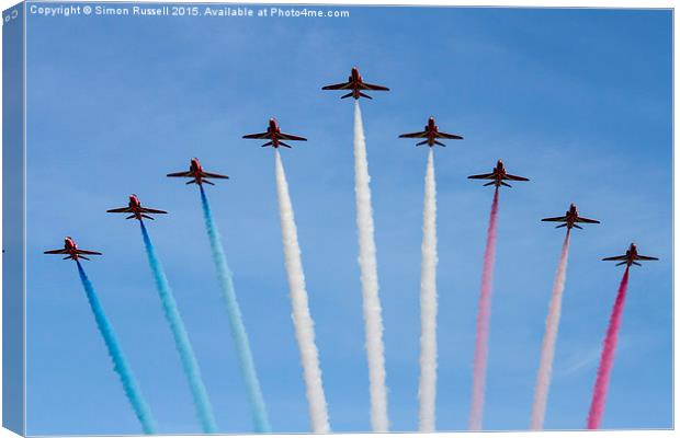  The Red Arrows Canvas Print by Simon Russell