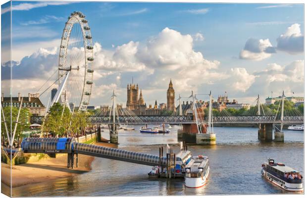River Thames view Canvas Print by tim miller