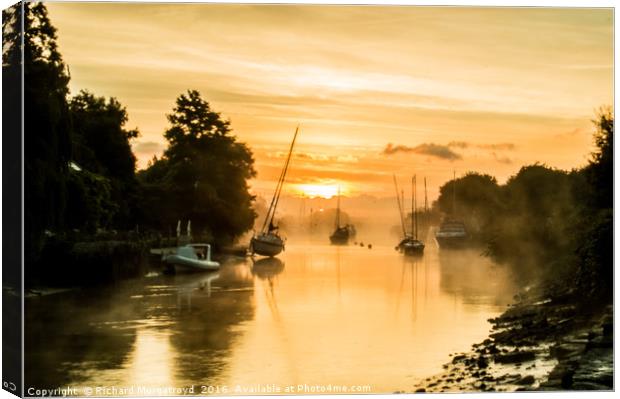 Sunrise at Wareham Quay Canvas Print by Richard Murgatroyd