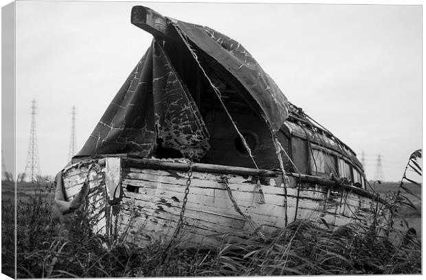  The Boat Graveyard Canvas Print by angie hackett