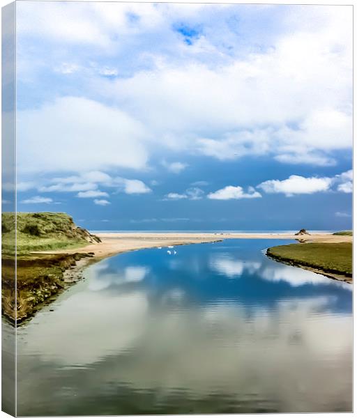  The Long Nanny Burn, Beadnell Bay, Northumberland Canvas Print by Naylor's Photography