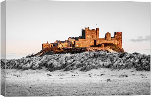 The Colourful Bamburgh Castle Canvas Print by Naylor's Photography
