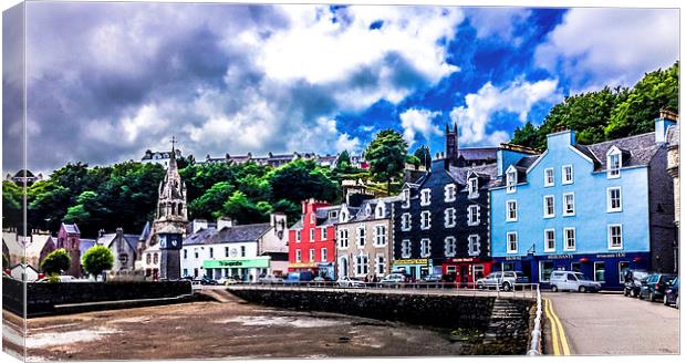 Painted houses in Tobermory Isle of Mull  Scotland Canvas Print by Naylor's Photography