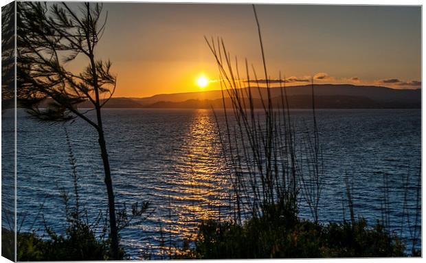 Sunset in amazing Kefalonia  Canvas Print by Naylor's Photography