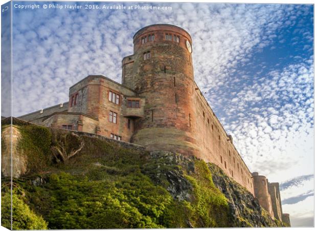 The Mighty Bamburgh Castle Canvas Print by Naylor's Photography