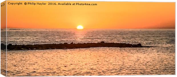 Sunset over the rocky breaker Canvas Print by Naylor's Photography