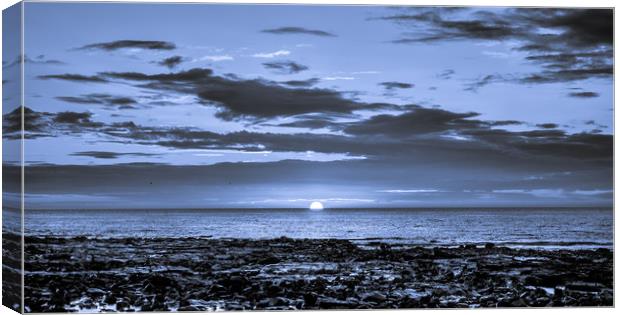 Seascape Sunrise in Blue Canvas Print by Naylor's Photography