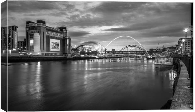 Evening song on the Quayside..... Canvas Print by Naylor's Photography