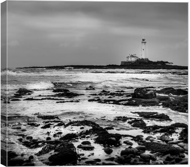 St Mary in Mono Canvas Print by Naylor's Photography