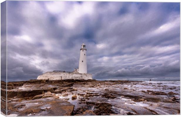 Standing Proudly St. Mary's Lighthouse Canvas Print by Naylor's Photography