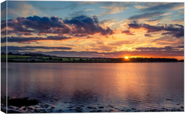 Silky sunset at Budle Bay Canvas Print by Naylor's Photography