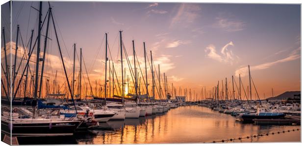 Marina Rubicon in Playa Blanca Canvas Print by Naylor's Photography