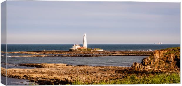 Landscape and the Lighthouse Canvas Print by Naylor's Photography