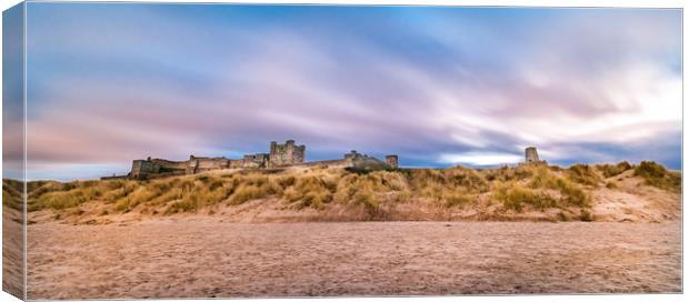 Sundown at Bamburgh Castle  Canvas Print by Naylor's Photography