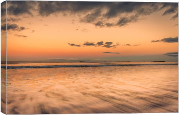 Bamburgh Beach Sunset Long Exposure Canvas Print by Naylor's Photography