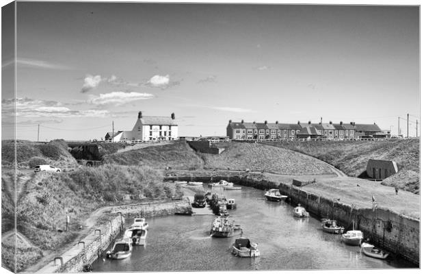 Harbour view in Black and White Canvas Print by Naylor's Photography