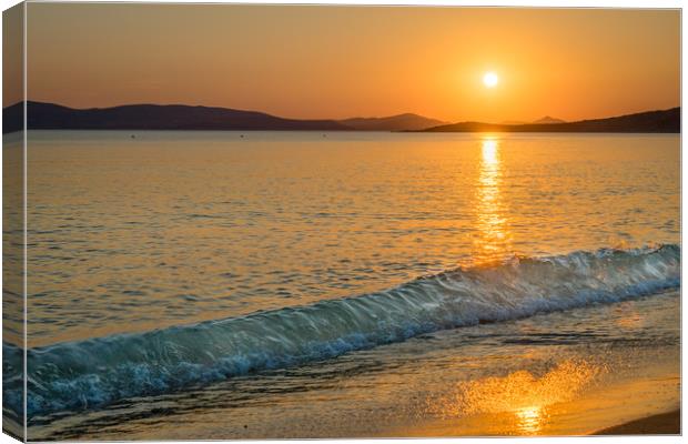 Agia Anna Sunset  Canvas Print by Naylor's Photography