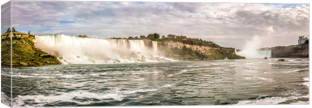 American and Canadian Niagara Falls Pano Canvas Print by Naylor's Photography