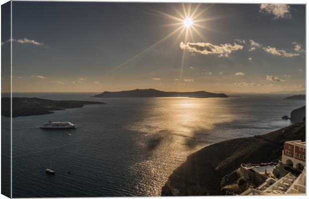 The sparkle of Santorini Canvas Print by Naylor's Photography
