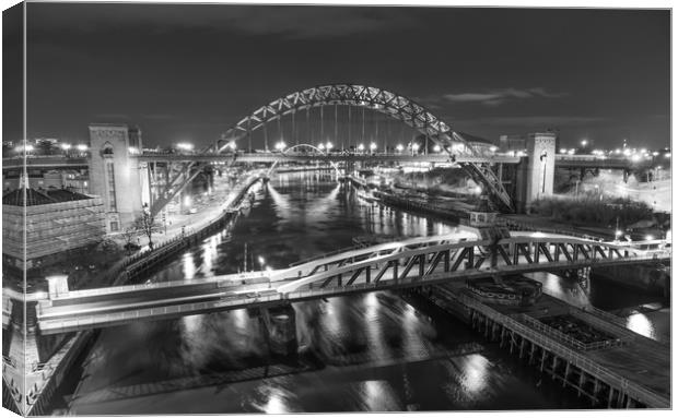 Black and White Bridges Canvas Print by Naylor's Photography