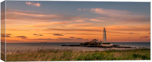 Warm Sunset at St Mary's Canvas Print by Naylor's Photography