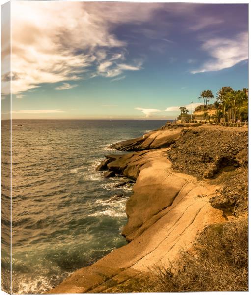 To the Bay Costa Adeje Canvas Print by Naylor's Photography