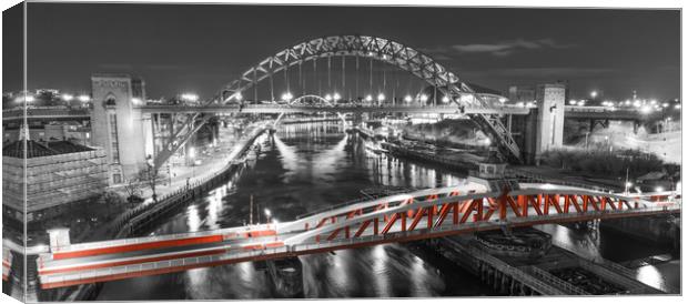 Coloured Swing Bridge Canvas Print by Naylor's Photography