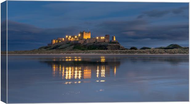 Castle reflections - Bamburgh Canvas Print by Naylor's Photography