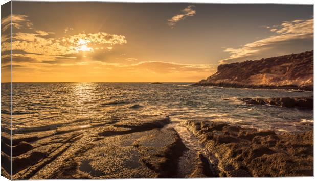 La Caleta sunset Canvas Print by Naylor's Photography
