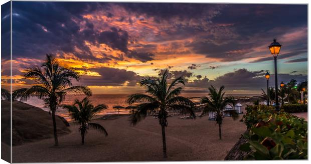 Evening sunset Costa Adeje  Canvas Print by Naylor's Photography