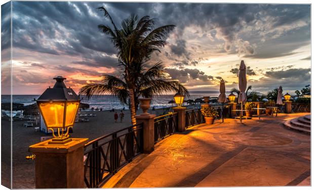 Prom Sunset in Costa Adeje Canvas Print by Naylor's Photography