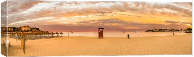 Palma Nova Panorama Canvas Print by Naylor's Photography